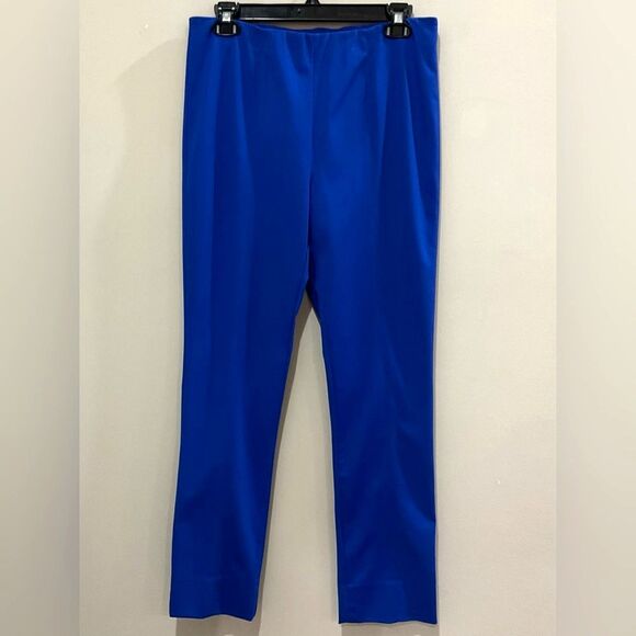 Ming Wang Blue Ankle Pant Basic Cut Straight Leg Sz XS New Sleek Polished Pants - Picture 1 of 6